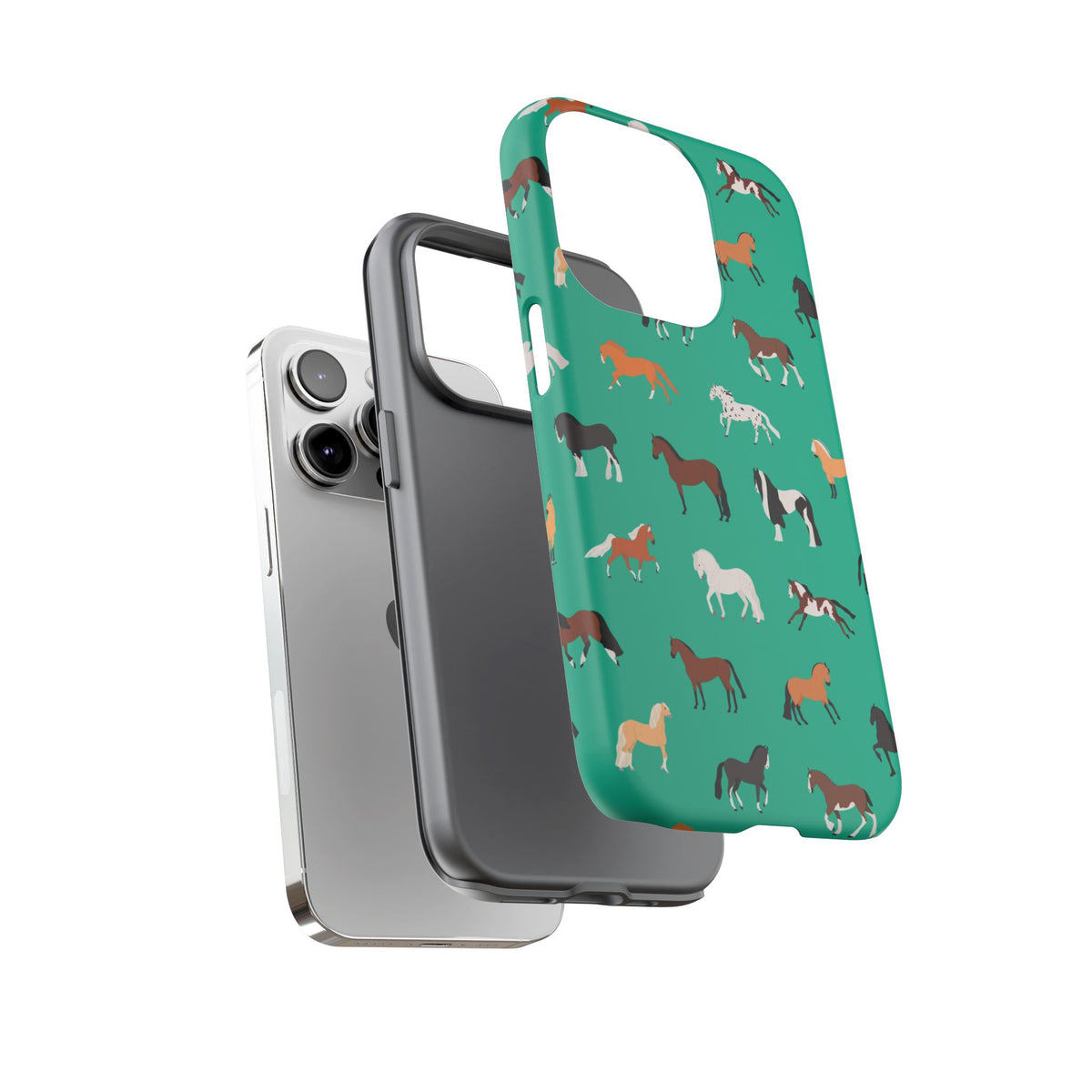 assorted horse breeds phone case