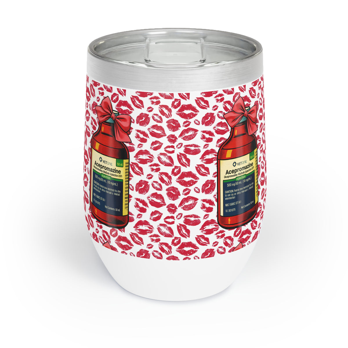 Kiss My Ace(promazine) Wine Tumbler - Funny Equestrian Gift