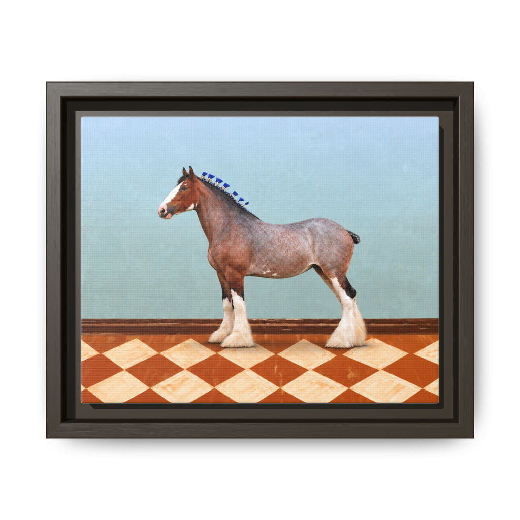 Gentle Giant in Terracotta - Bay Roan Clydesdale Draft Horse Art Print | Equestrian Wall Art