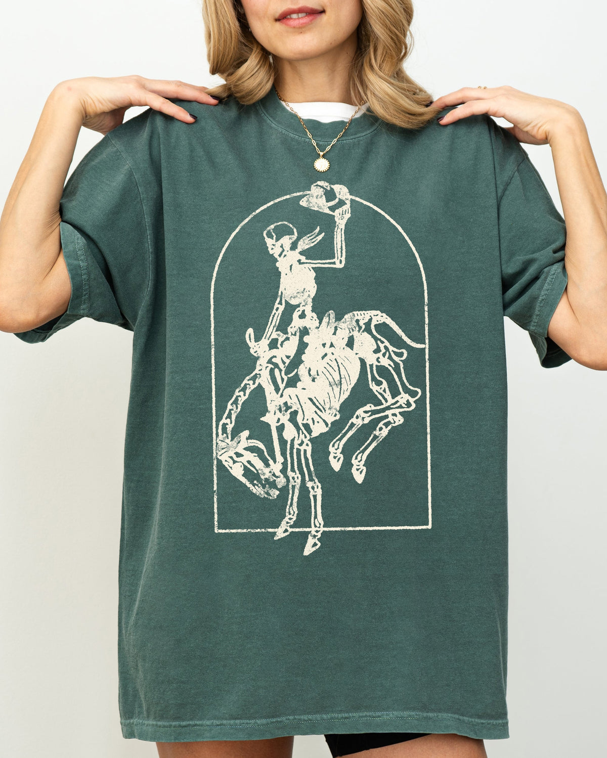 Skeleton Rodeo Rider Comfort Colors Tee