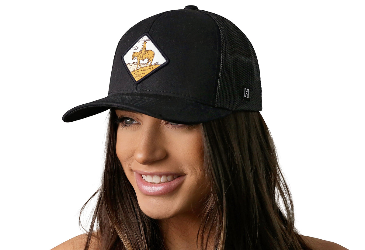 Horse & Cowboy Trucker Hat  |  Western Snapback