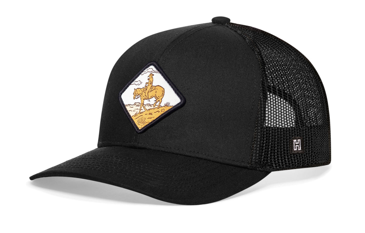 Horse & Cowboy Trucker Hat  |  Western Snapback