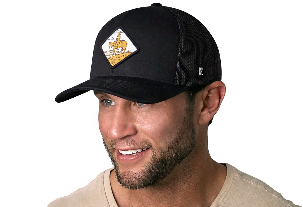 Horse & Cowboy Trucker Hat  |  Western Snapback