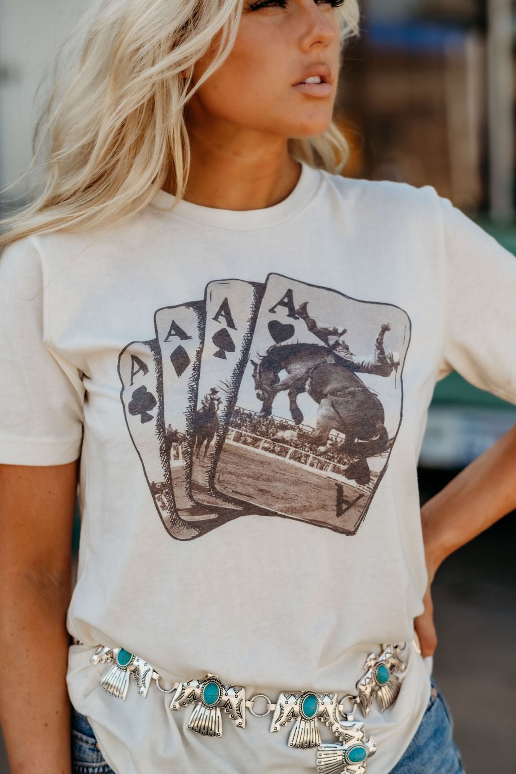 Ace of Cowboys Graphic Tee | Western Rodeo Bronc t-shirt - The Other Equestrian