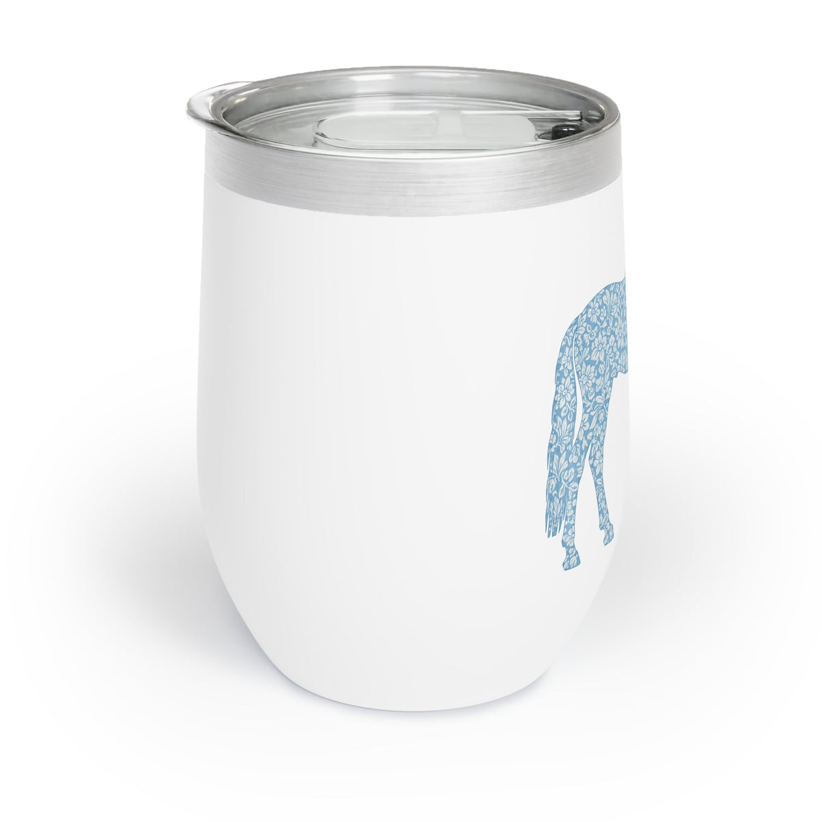 Blue Ribbon Bloom Wine Tumbler | Horse Equestrian Cup - The Other Equestrian