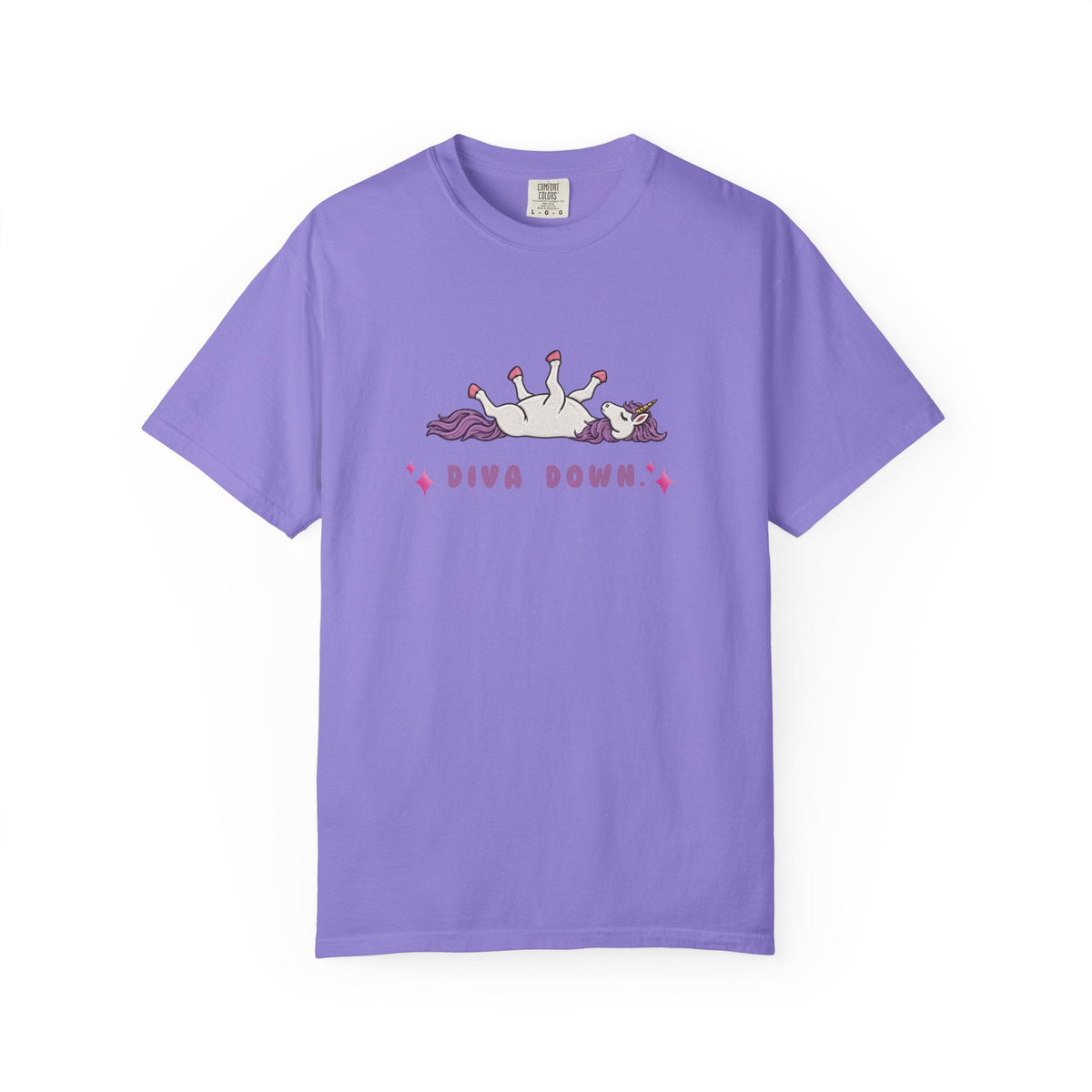 Diva Down Comfort Colors T-shirt | Funny Equestrian Meme Horse Shirt - The Other Equestrian