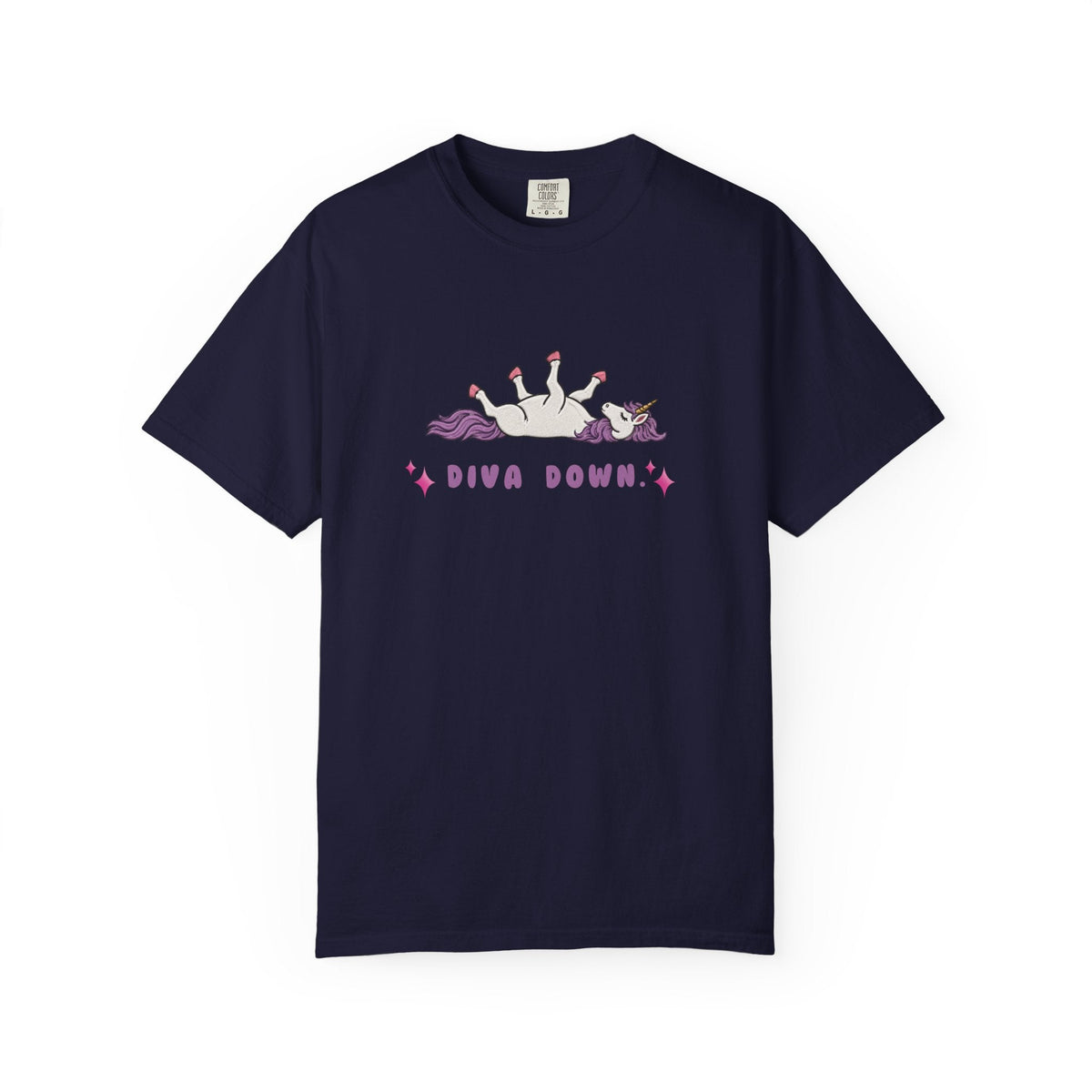 Diva Down Comfort Colors T-shirt | Funny Equestrian Meme Horse Shirt - The Other Equestrian