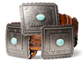ARIAT Womens Turquoise Concho Western Belt Tan Medium