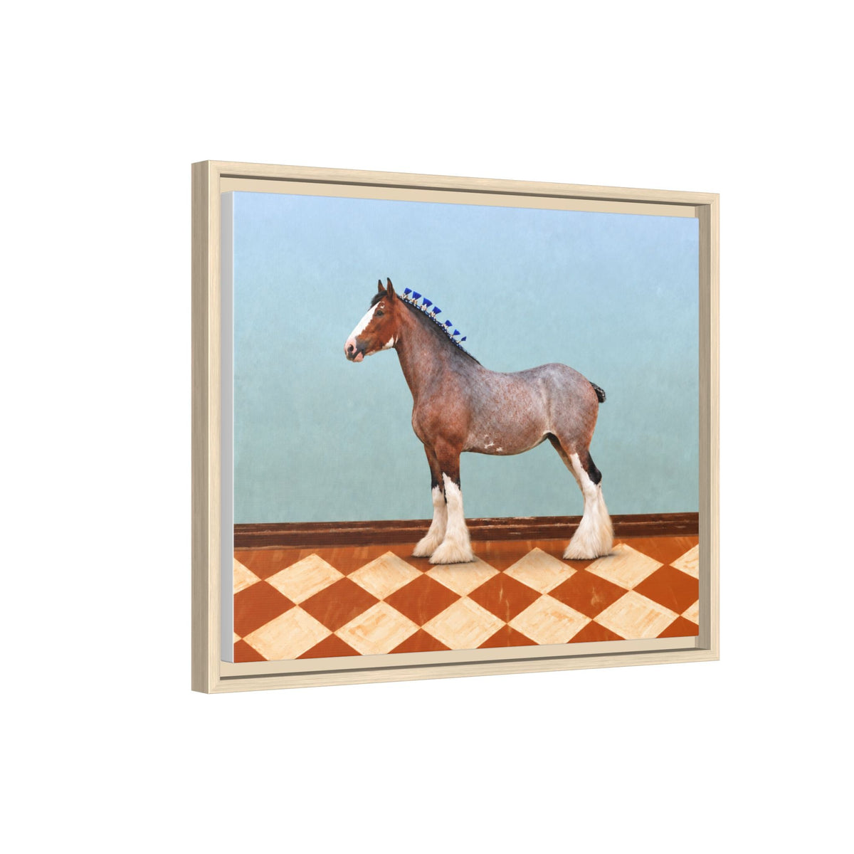 Gentle Giant in Terracotta - Bay Roan Clydesdale Draft Horse Art Print | Equestrian Wall Art - The Other Equestrian