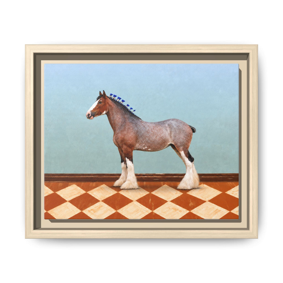 Gentle Giant in Terracotta - Bay Roan Clydesdale Draft Horse Art Print | Equestrian Wall Art - The Other Equestrian