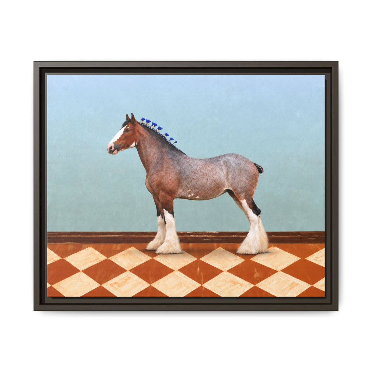Gentle Giant in Terracotta - Bay Roan Clydesdale Draft Horse Art Print | Equestrian Wall Art - The Other Equestrian