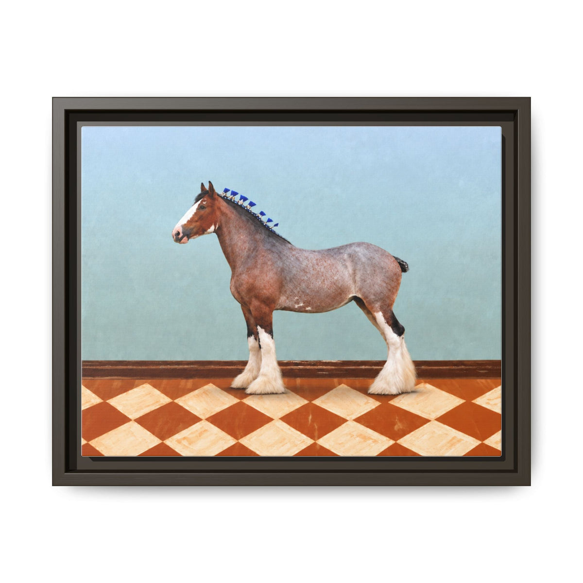 Gentle Giant in Terracotta - Bay Roan Clydesdale Draft Horse Art Print | Equestrian Wall Art - The Other Equestrian