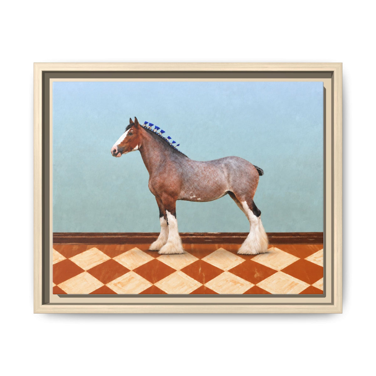 Gentle Giant in Terracotta - Bay Roan Clydesdale Draft Horse Art Print | Equestrian Wall Art - The Other Equestrian