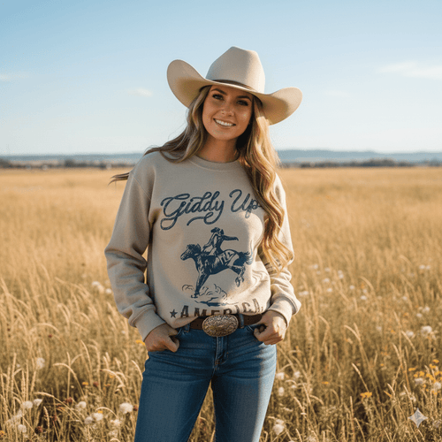 Giddy Up America Graphic Sweatshirt - The Other Equestrian