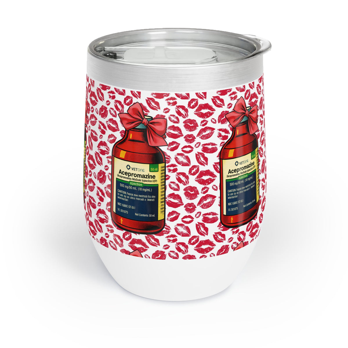 Kiss My Ace(promazine) Wine Tumbler - Funny Equestrian Gift - The Other Equestrian