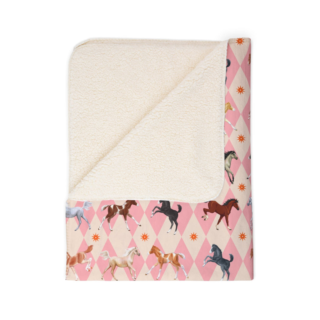 Little Fillies Fleece Sherpa Blanket - The Other Equestrian