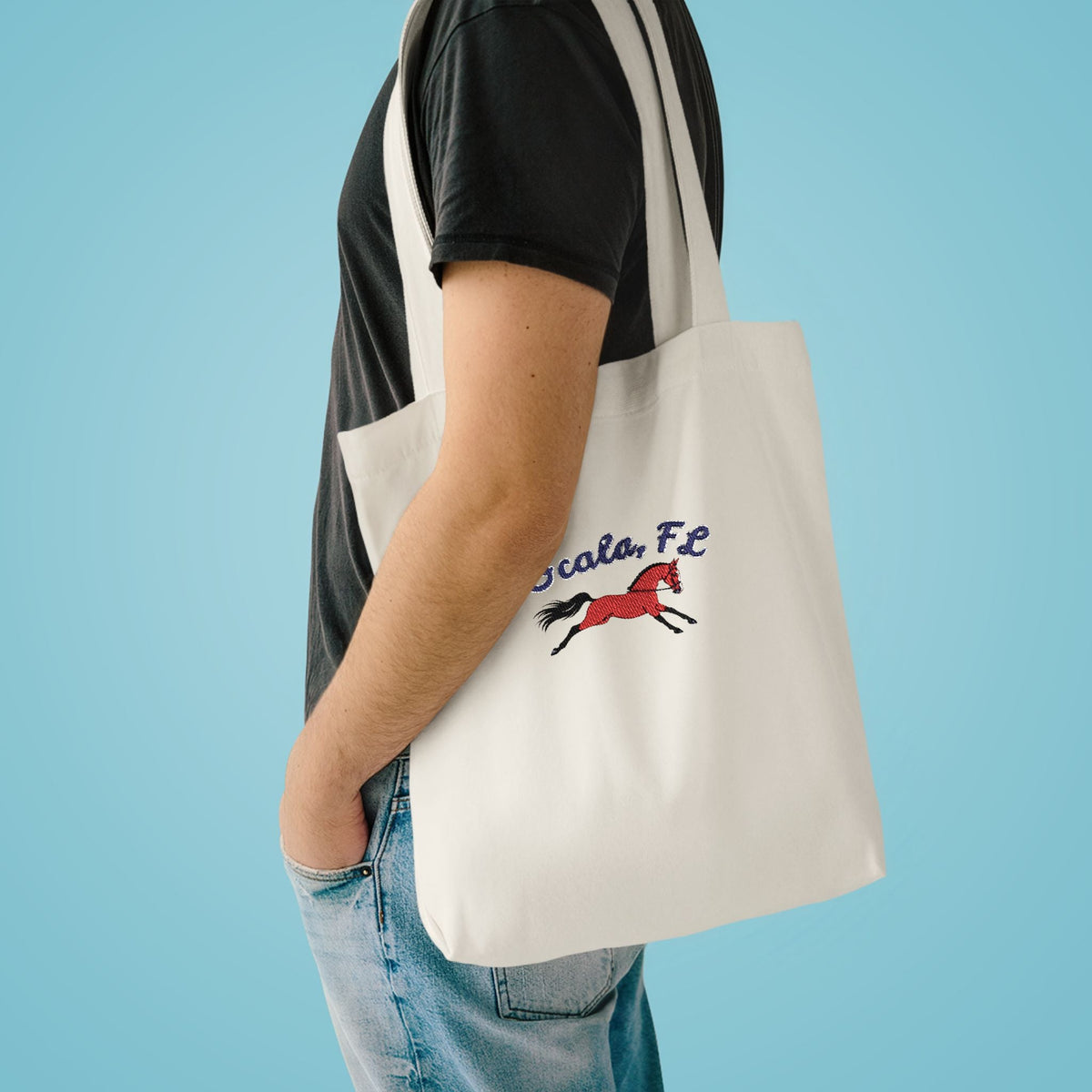 Ocala, Fl Equestrian Cotton Tote Bag - The Other Equestrian3
