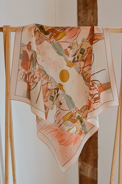 September Ride Cowgirl Silk Scarf Wild Rag - The Other Equestrian