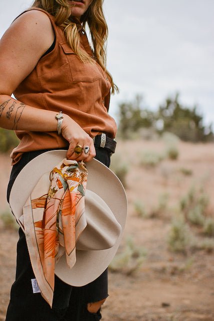 September Ride Cowgirl Silk Scarf Wild Rag - The Other Equestrian