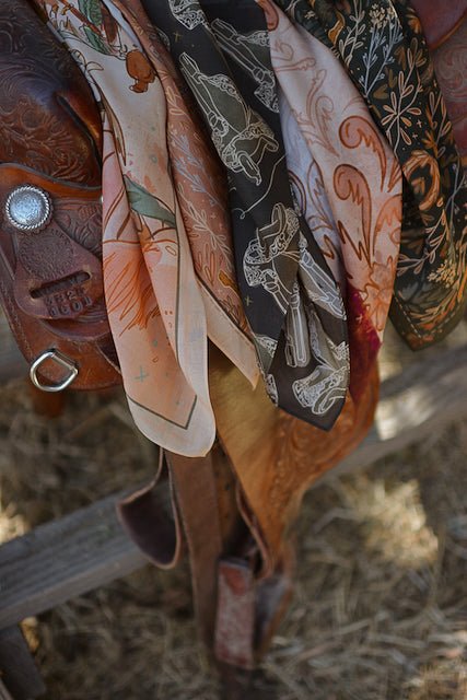September Ride Cowgirl Silk Scarf Wild Rag - The Other Equestrian