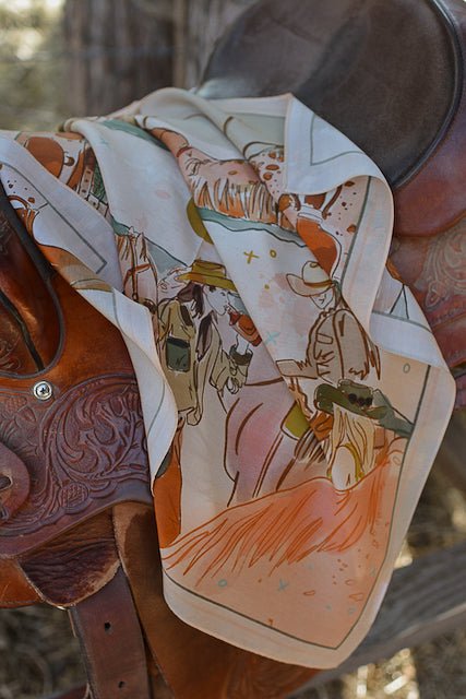September Ride Cowgirl Silk Scarf Wild Rag - The Other Equestrian
