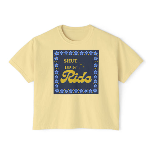 Shut Up & Ride Boxy Tee | Equestrian Horse Riding Shirt - The Other Equestrian