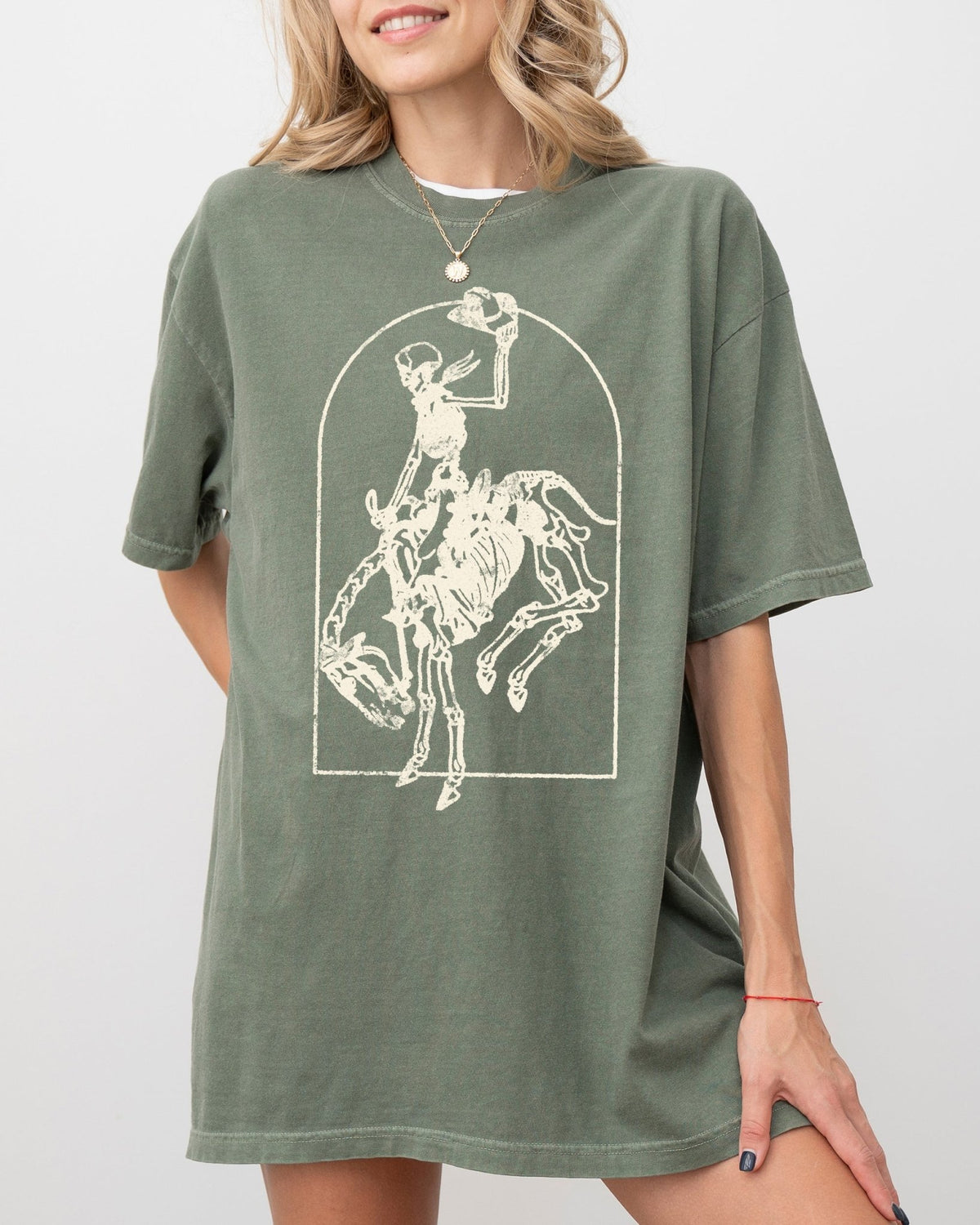 Skeleton Rodeo Rider Comfort Colors Tee - The Other Equestrian