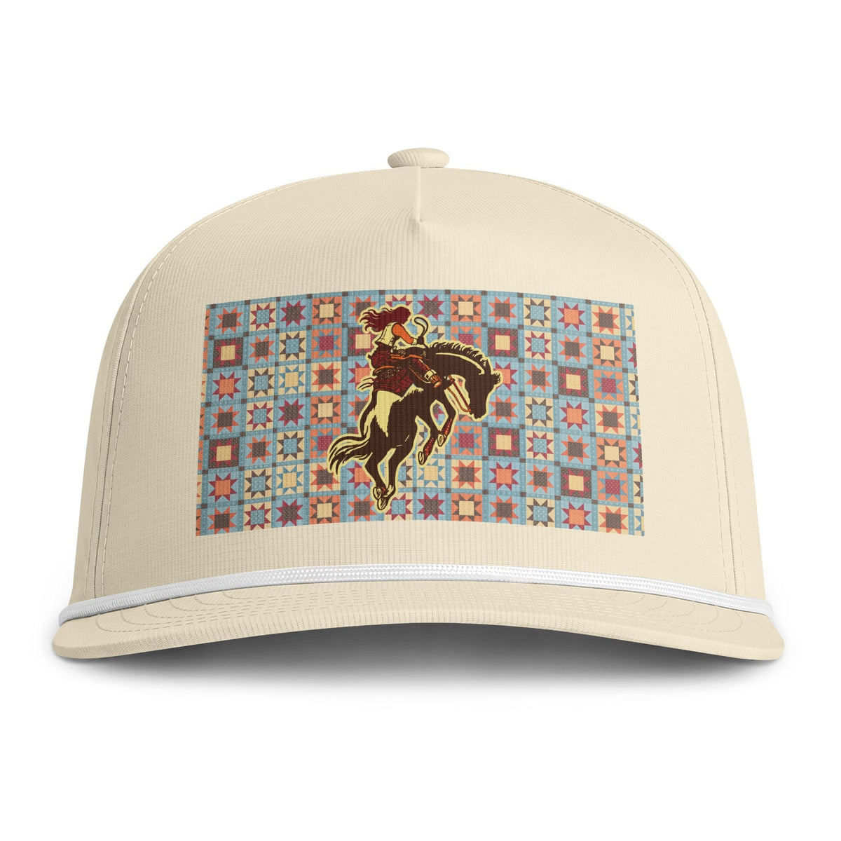 Star Patch Bronc Hat - Western Rodeo Rope Cap - Cowgirl Quilt - The Other Equestrian