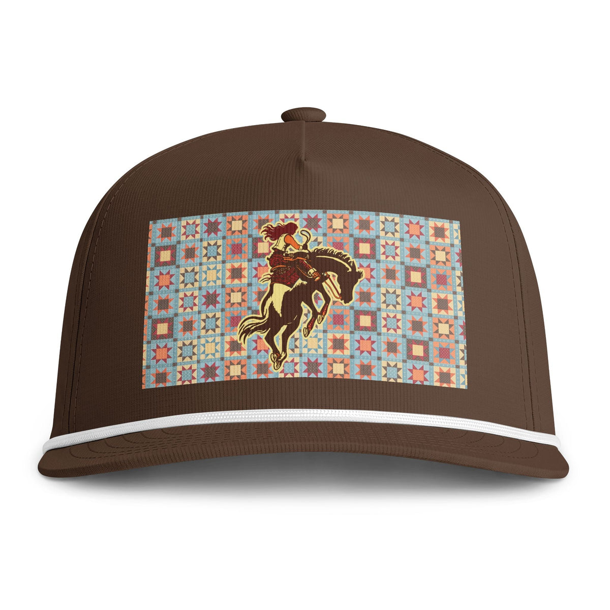 Star Patch Bronc Hat - Western Rodeo Rope Cap - Cowgirl Quilt - The Other Equestrian