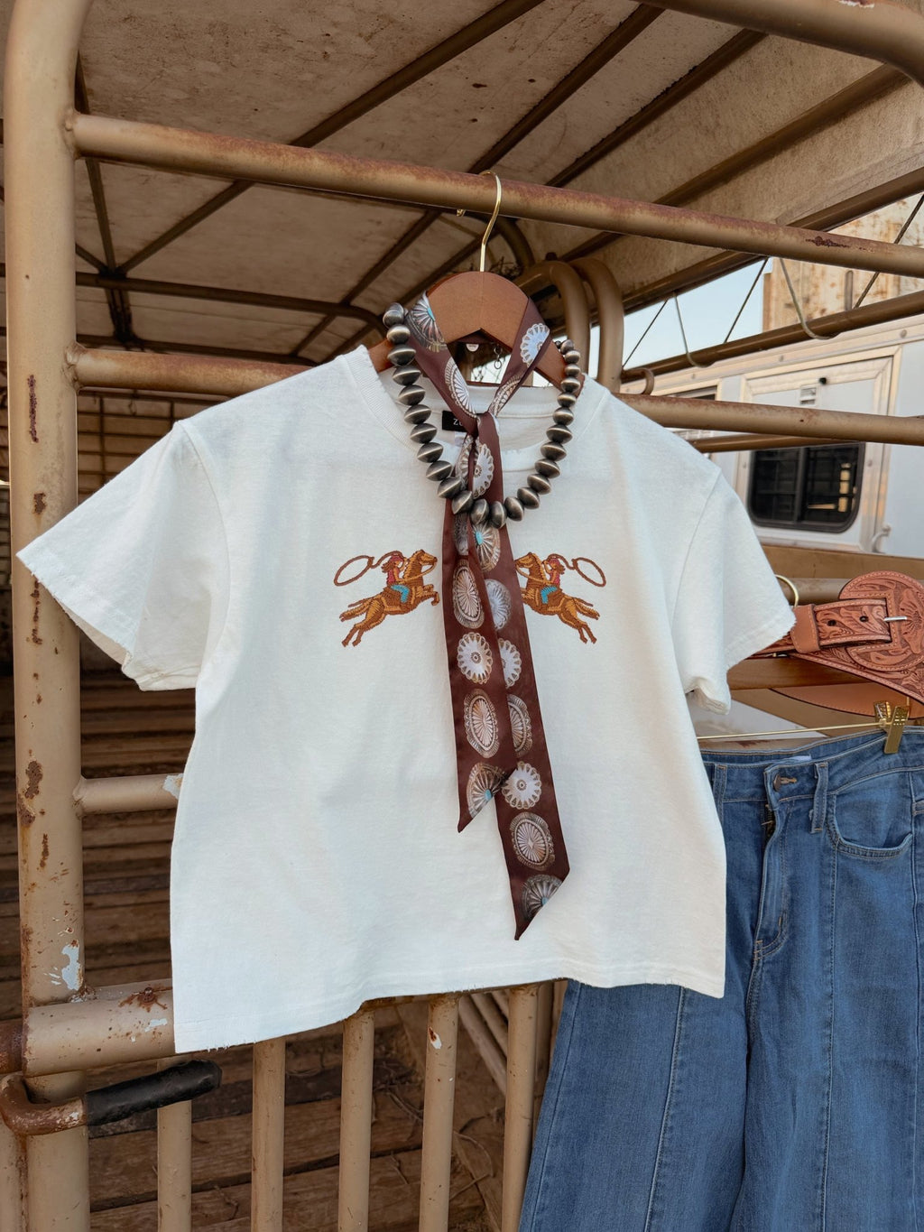 The Double Trouble T-Shirt | Equestrian Cowgirl Horse Apparel - The Other Equestrian