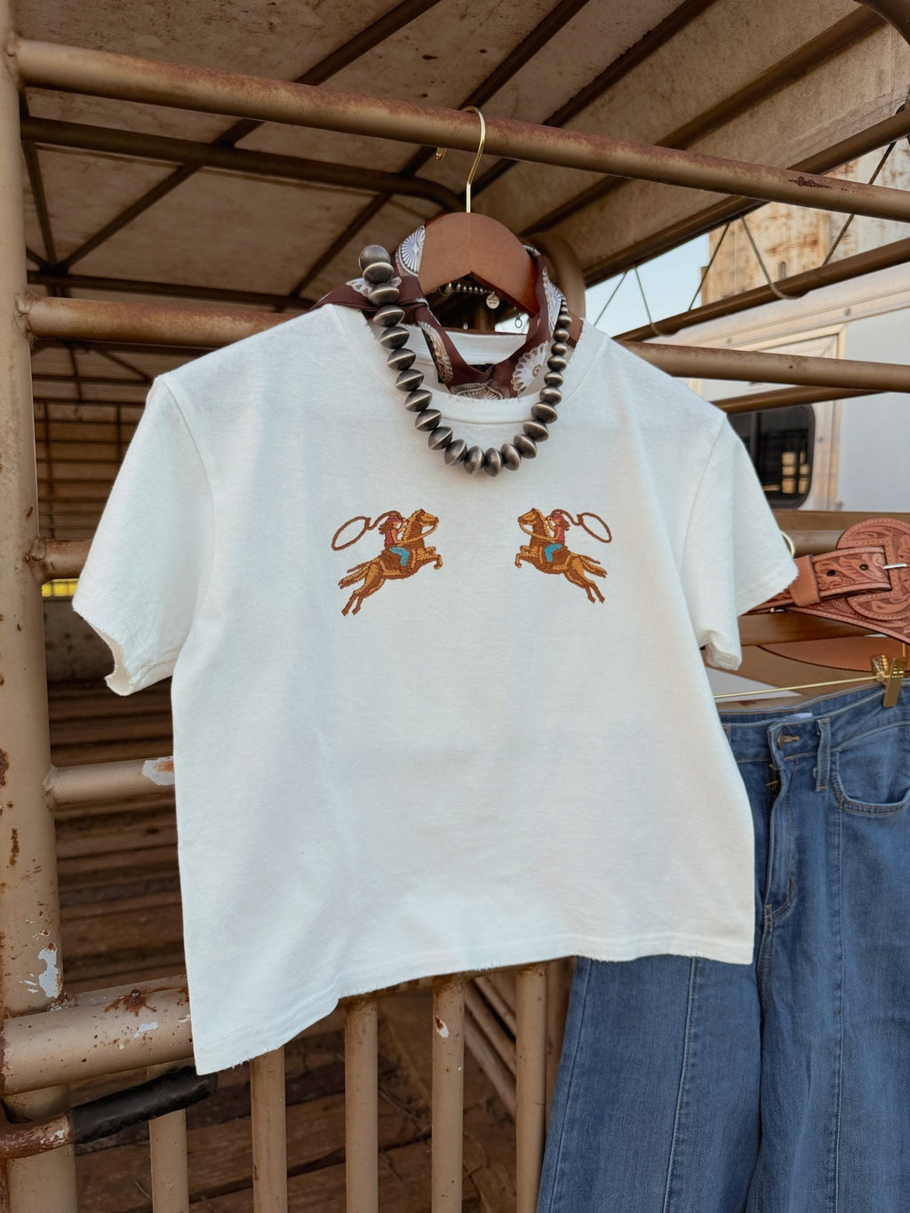 The Double Trouble T-Shirt | Equestrian Cowgirl Horse Apparel - The Other Equestrian