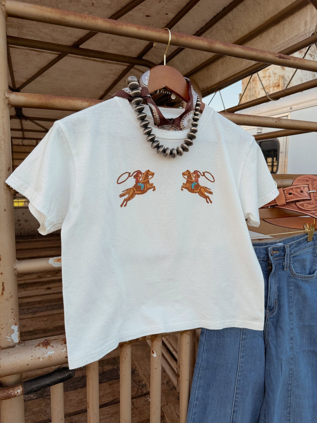 The Double Trouble T-Shirt | Equestrian Cowgirl Horse Apparel - The Other Equestrian