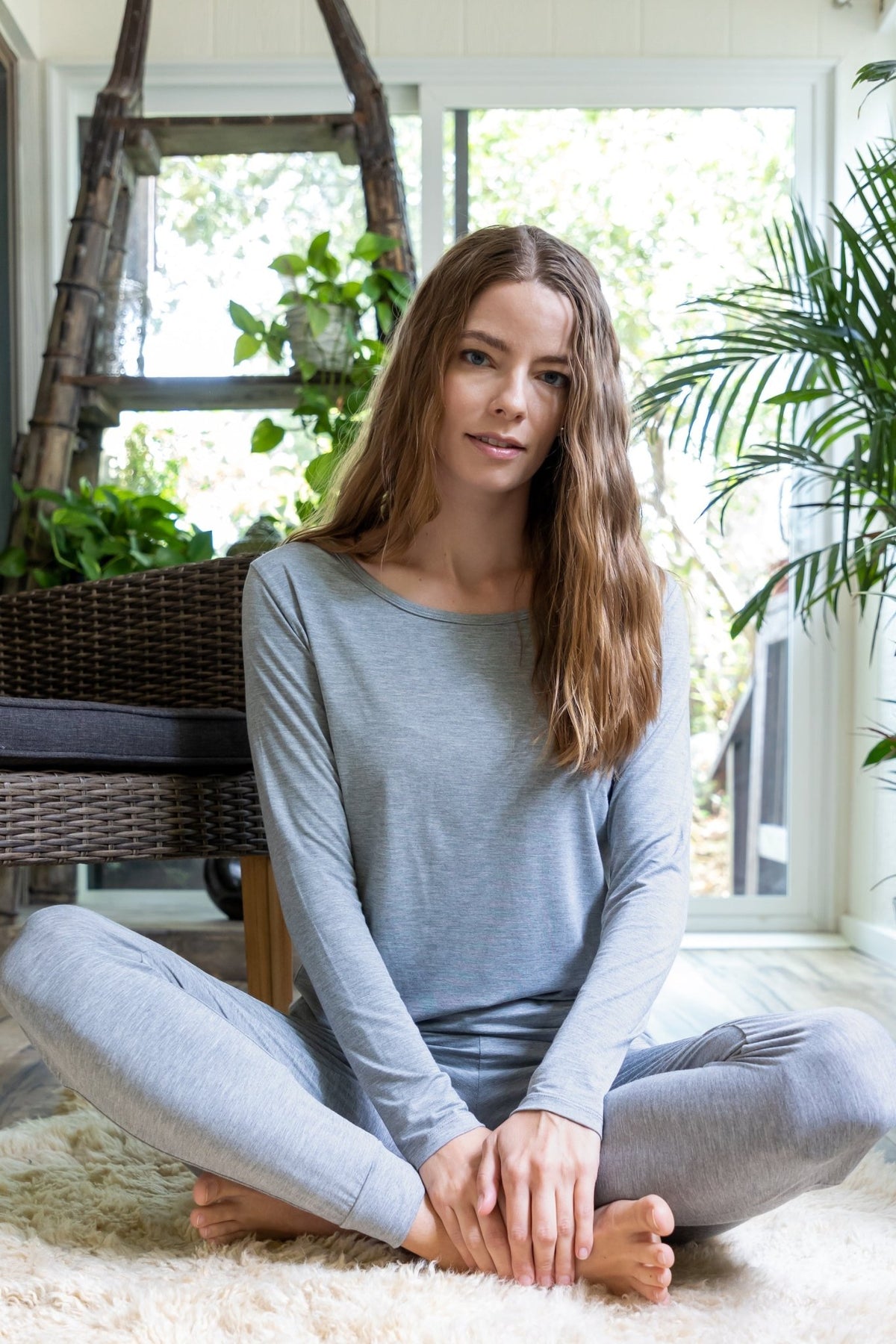 Women's Bamboo Lounge Long Sleeve T-Shirt - The Other Equestrian