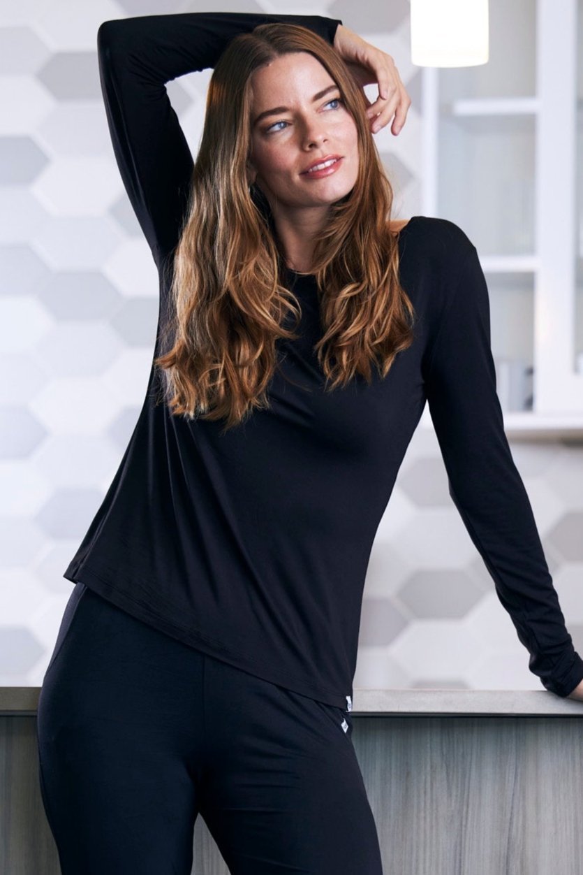 Women's Bamboo Lounge Long Sleeve T-Shirt - The Other Equestrian